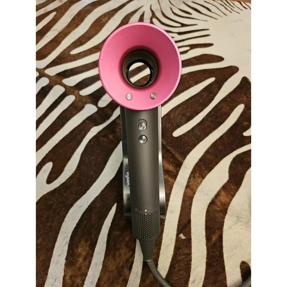 Dyson Supersonic Hair Dryer - Fuchsia/Grey & New Dyson Nickel Display Stand